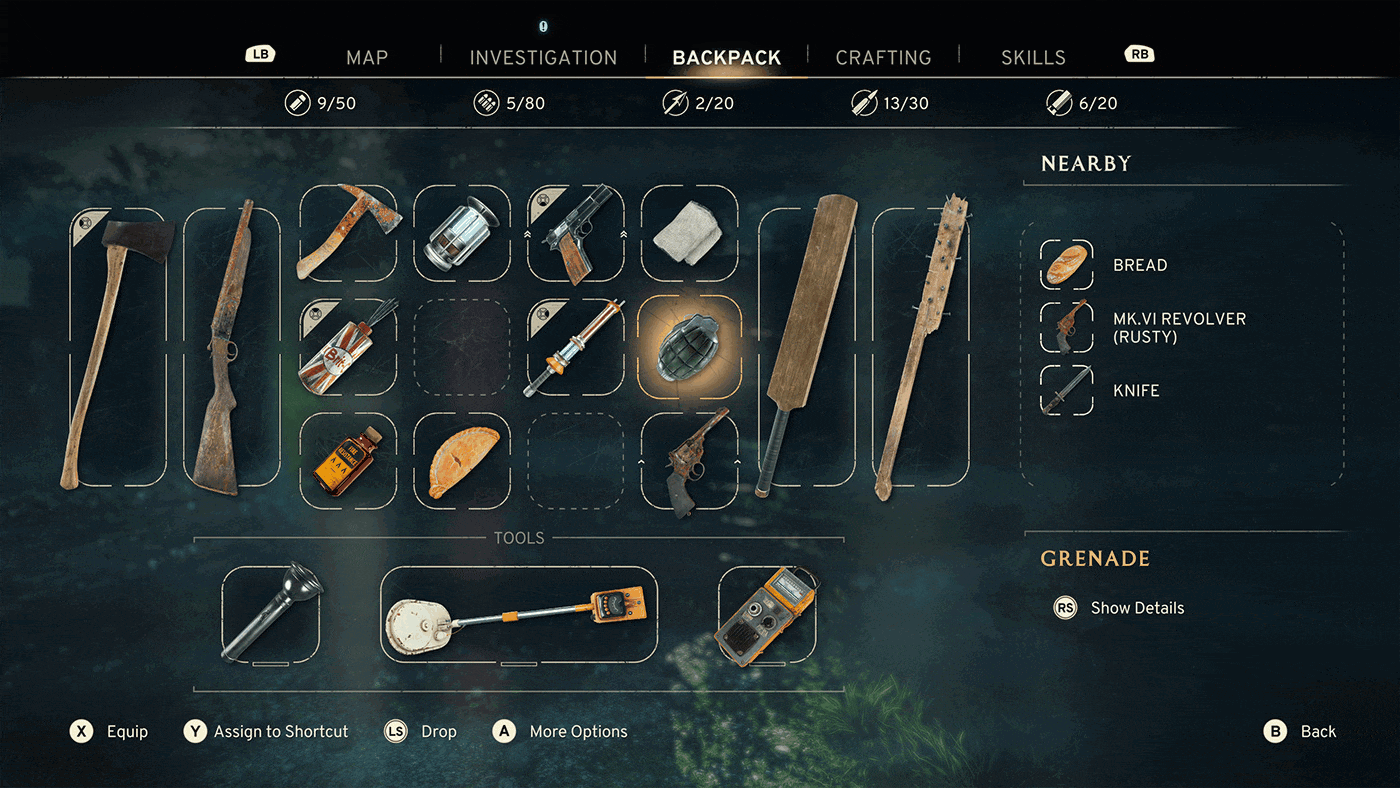 Atomfall inventory screen